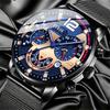 Business Men's Calendar Quartz Wristwatches Fashion Mens Mesh Strap Watch,ideal Choice for Gifts To Men