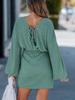 2026 European & American Women's Ribbed Knit Dress with Belt - Long Sleeve, Spring/Autumn Fashion