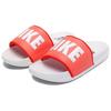 Nike Offcourt Slide Simple Rubber Sole Non-Slip Slide Sandals Women Footwear White Orange BQ4632-802