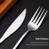 Extended Thickened Stainless Steel Dinner Knife & Fork Set