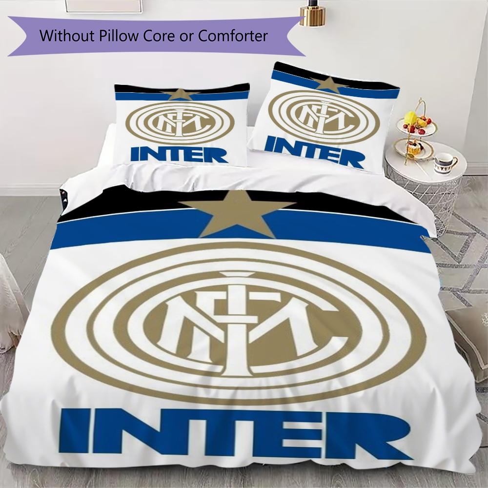 Inter Milan Patronen Beddengoed Dekbed Set Dekbedhoes Kussensloop Huisdecoratie Verjaardagscadeau (1 dekbedovertrek + 2 kussenslopen (zonder vulling))60