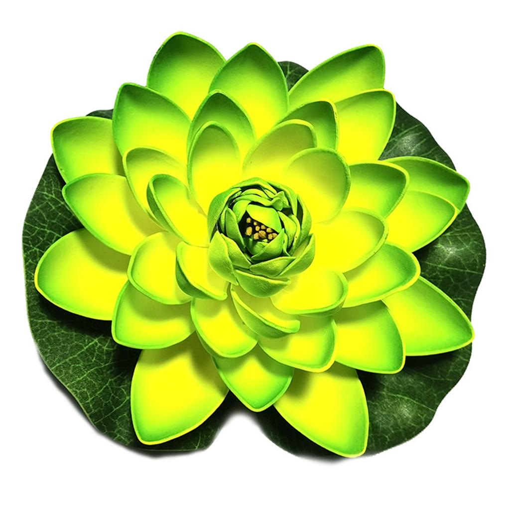 EVA Artificial Lotus Solid Color Decorative Vivid Lifelike Simulation Park Pond Landscaping Fake Water Lily Flower