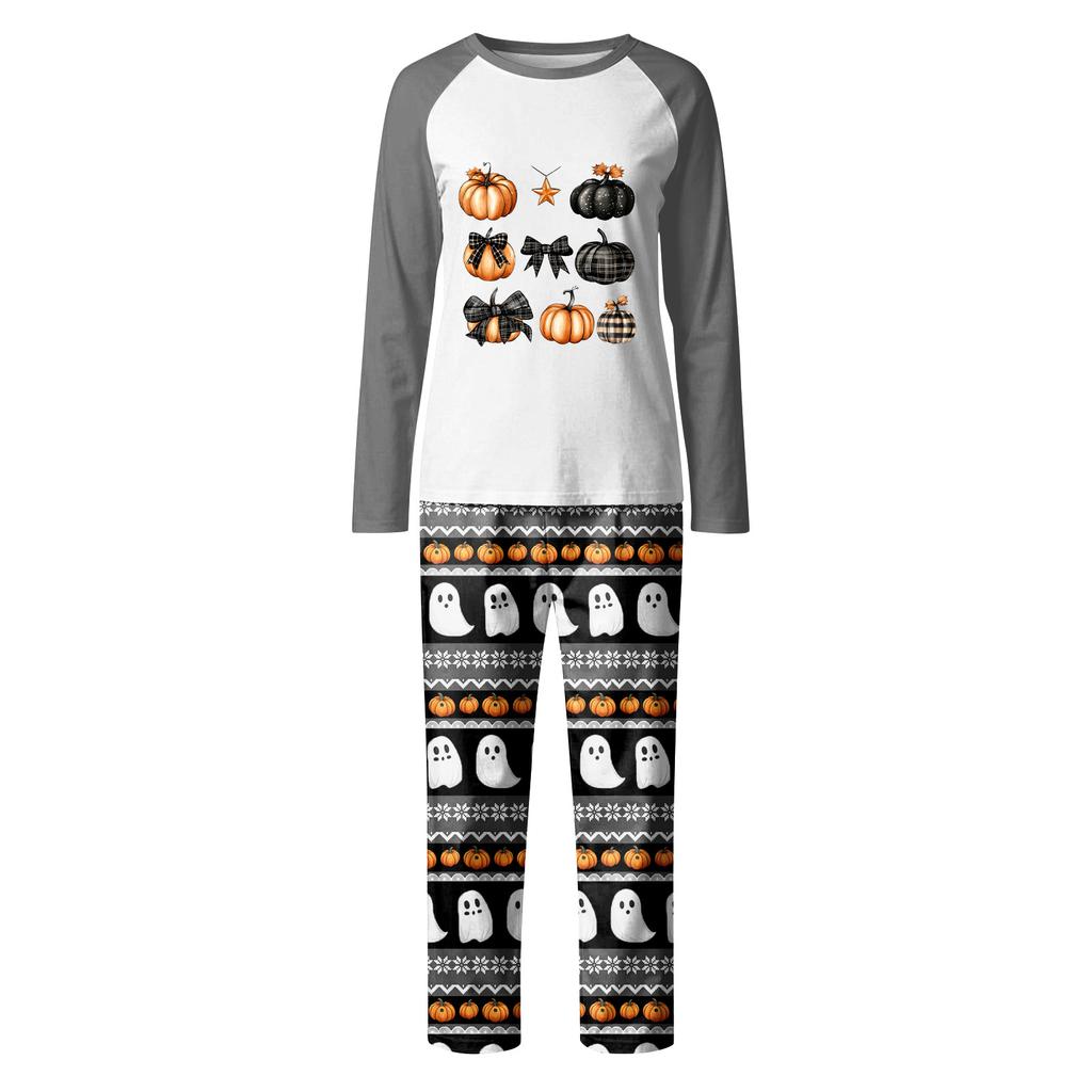 Halloween Tag Drucke Familie Passend Langarm Tops+Hosen Set Familie Passende Sets