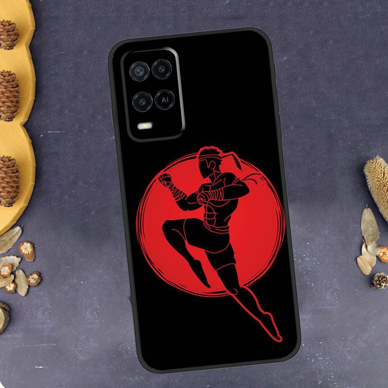 Muay Thai Martial Art Phone Case For Oppo A96 A16 A76 A78 A58 A18 A38 A98 A17 A77 A80 A40 A60 A74 A94 A54 A15 A57S