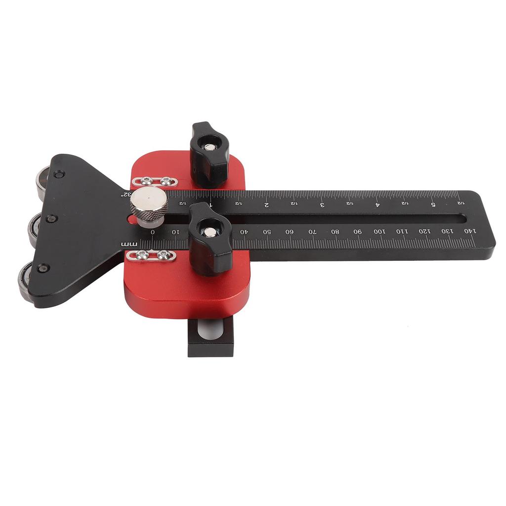 Tischsägen-Schlittenführung 3 Riemenscheiben Aluminiumlegierung Hohe Genauigkeit Schnell U-Nut Dünnschnitt Tischsägen-Schlitten für Holzbearbeitungswerkzeug