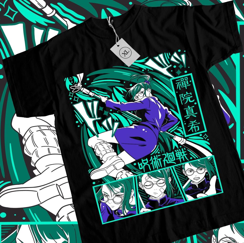 Maki Zenin T-shirt Jujutsu Kaisen Horror Anime Manga Kawaii Gift Shirt All Size