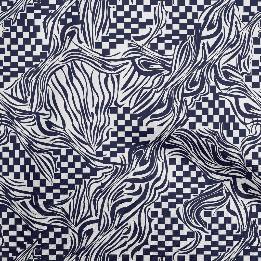 oneOone Viskózová látka Georgette, černá, abstraktní, prošívaná látka na oblečení, potištěná látka, metr 42 palců