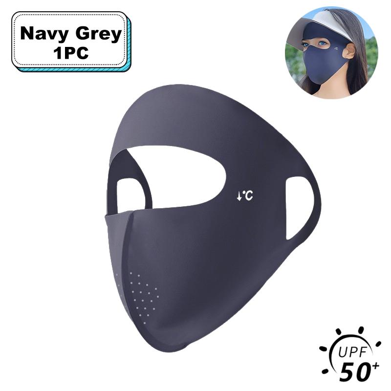 Sommar Isilke Ansiktsmask UV Solskydd Justerbar Andningsbar för Cykling Löpning Jakt Sportmask Unisex