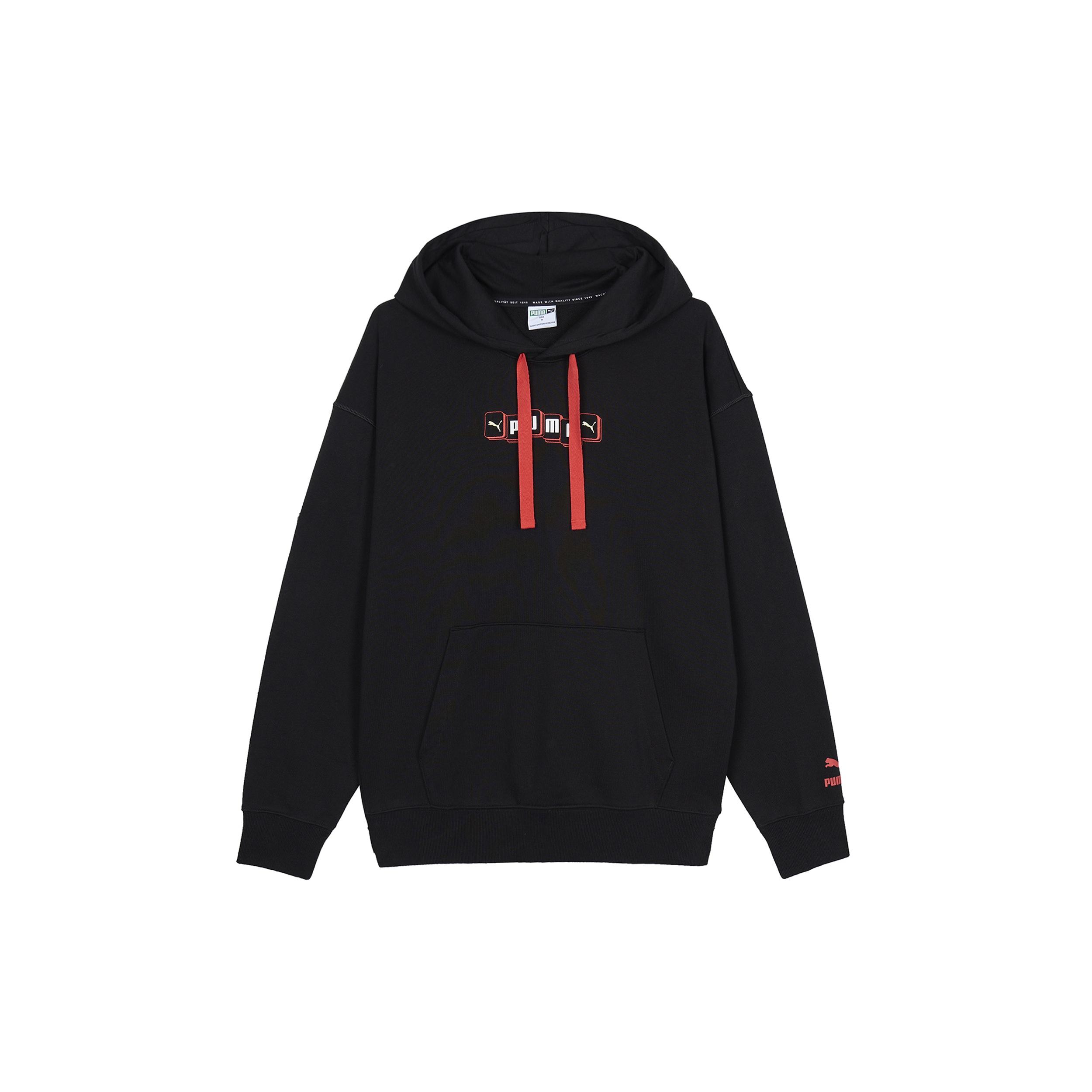 PUMA YOTOX Hoodie Black Red Gold Men s 531299-01 XS