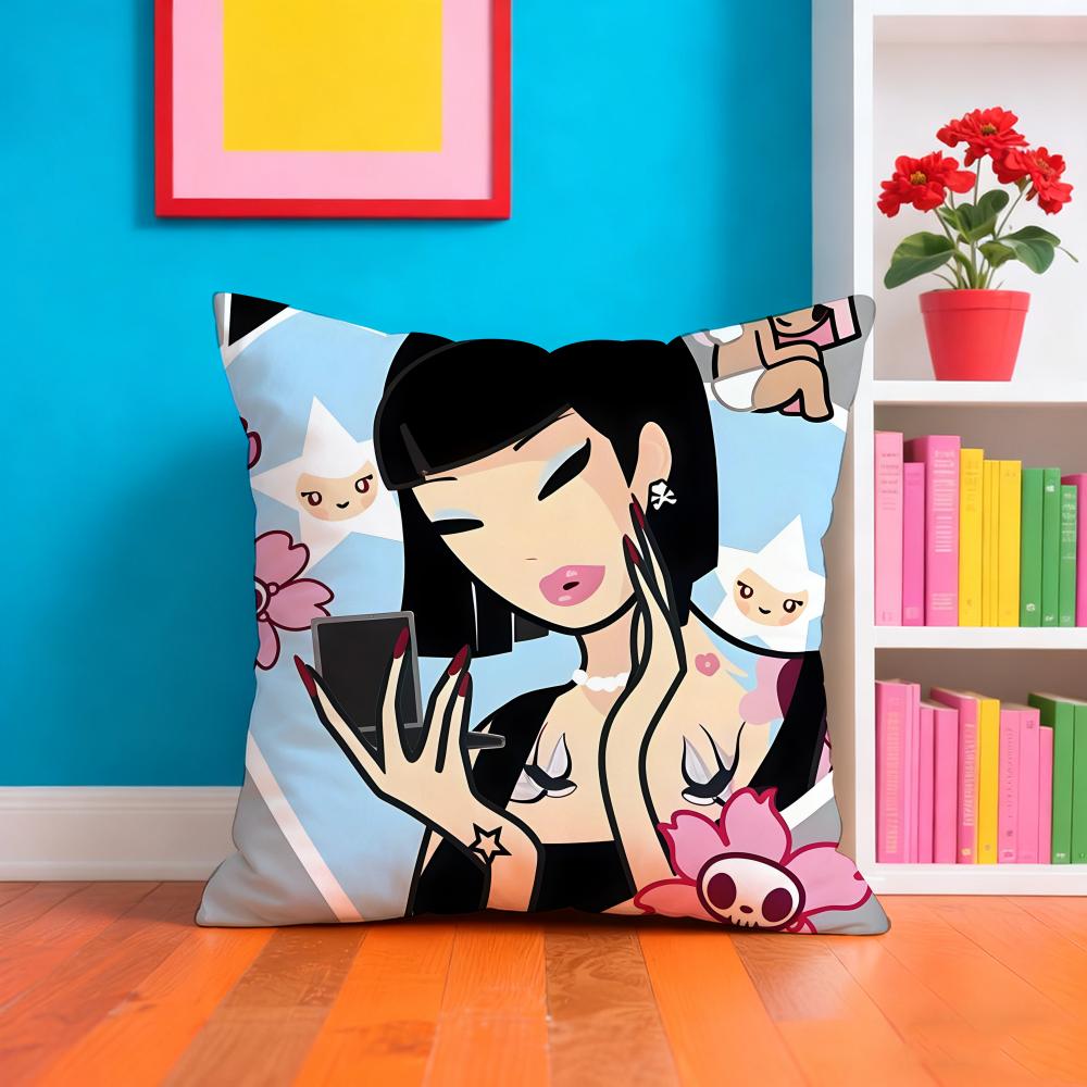 T-tokidoki Anime Pillow Case Pillow Case Plush Fabric Soft Double Sided Print Home Sofa High Quality Cushion