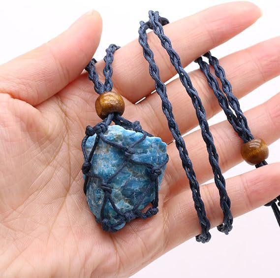 Natural Handcrafted Geometric Crystal Pendant Necklace With Energy Gemstones For Style