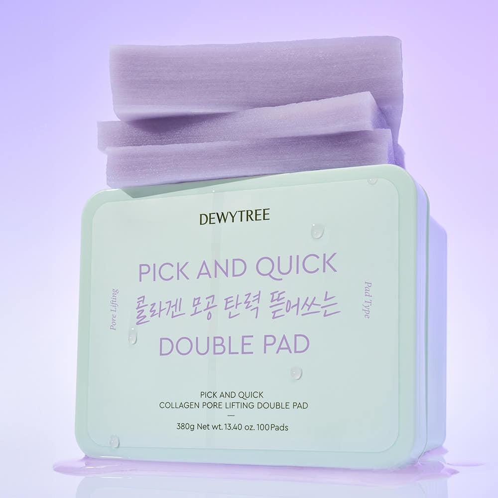 Dewytree Pick and Quick Collagen Pore Elasticity Double Pad Firming Hydrating 380g 100pcs
