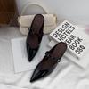 Platform shoes women's summer 2025 small platform heightening single shoes women's outer wear advanced sense half-drag Muller shoes are versatile