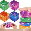 Shiny Ice Skin Maltose Squishy Cube Soft Slow Rebound Fidget Toy Stress Relief Squeeze Sensory Toy Festival Party Gift