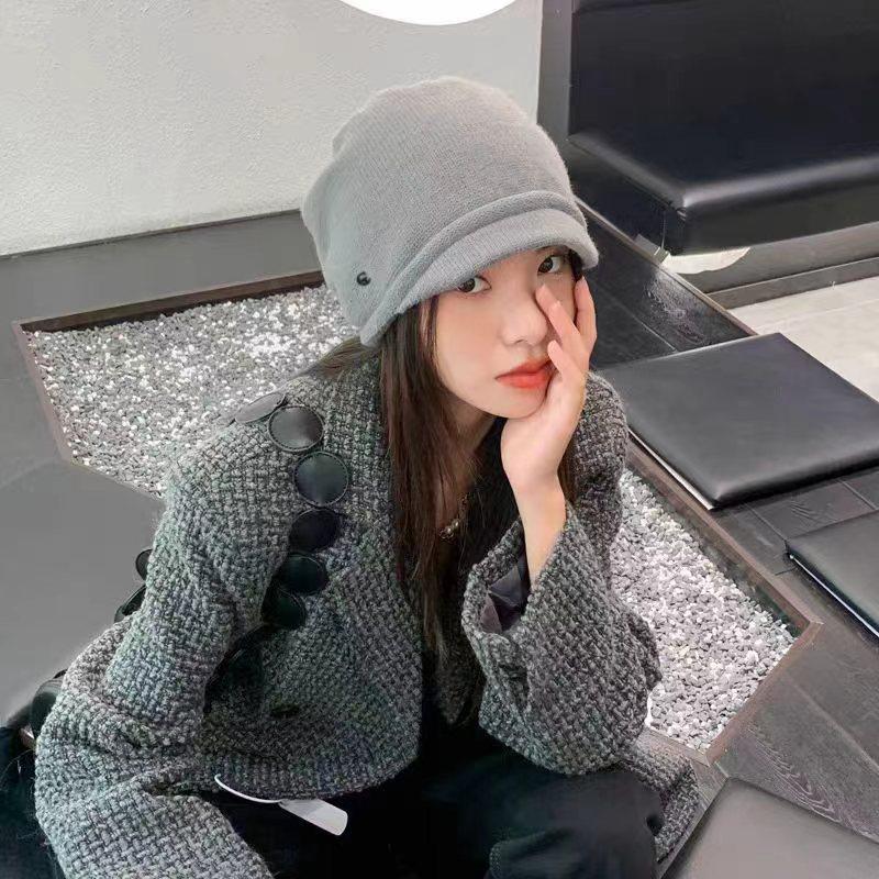Wool Hat Breathable Autumn And Winter Couple Men Women Lazy Knitted Pile Hat