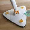 Rotating flat triangular mop, white