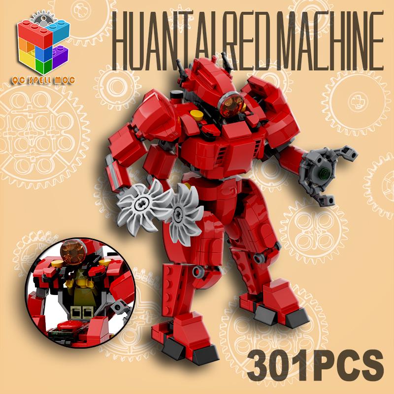 Qicai Creative Building Block MOC Mech Q Edition Can Install Little Man, Dangerous Wanderer, Crimson Storm Yurika Assembly Toy