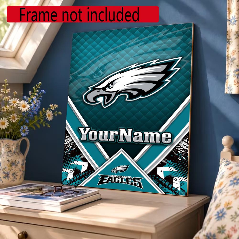 Philadelphia Eagles Customize Text Diamond Painting Round Diamond Mosaic Suitable For Beginners Diamond Painting Rhinestones Gift Frameless