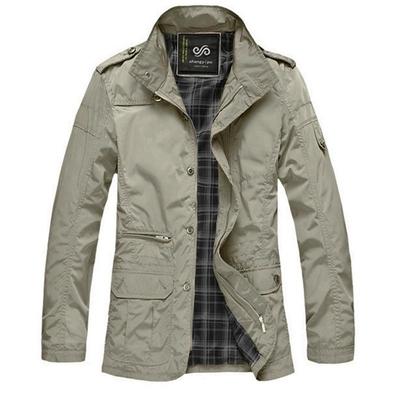 Herren Plus Size Jacke mit Stehkragen für Business Casual - Frühjahrs-/Herbstmode