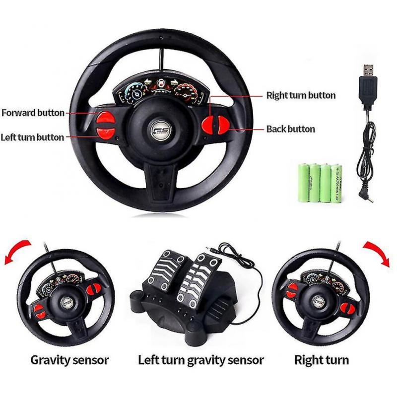1:12 Remote Control Sports Car Models Steering Wheel Gravity Sensing Four-way Remote Control Racing Car Model Toy