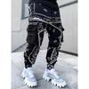 Men's Stylish Paisley Joggers with Multiple Pockets - Comfortable Fit for Sports and Casual Wear Street Personality