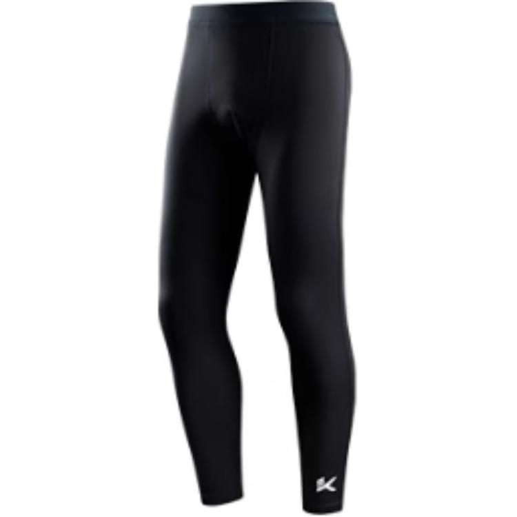 

Anta Облегающие однотонные прямые спортивные брюки мужские низы черного цвета 952441303-2 S