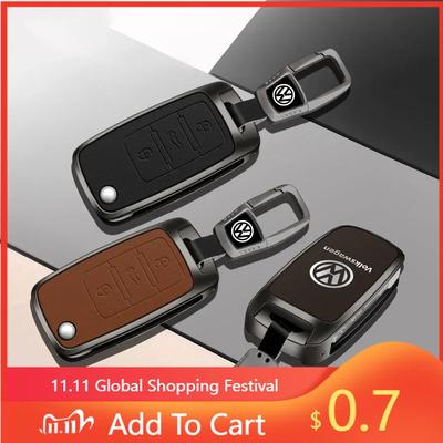 Pour étui de clé de voiture VW Coque pour VW Volkswagen Polo Tiguan Passat Golf Jetta Lavida Skoda Octavia Protection Porte-clés Accessoire