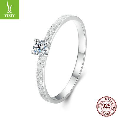 Anello di Diamanti Mozzarella Stella Lucente Per Donne, Alla Moda Impilabile con Anello di Alta Gamma in Argento Sterling S925