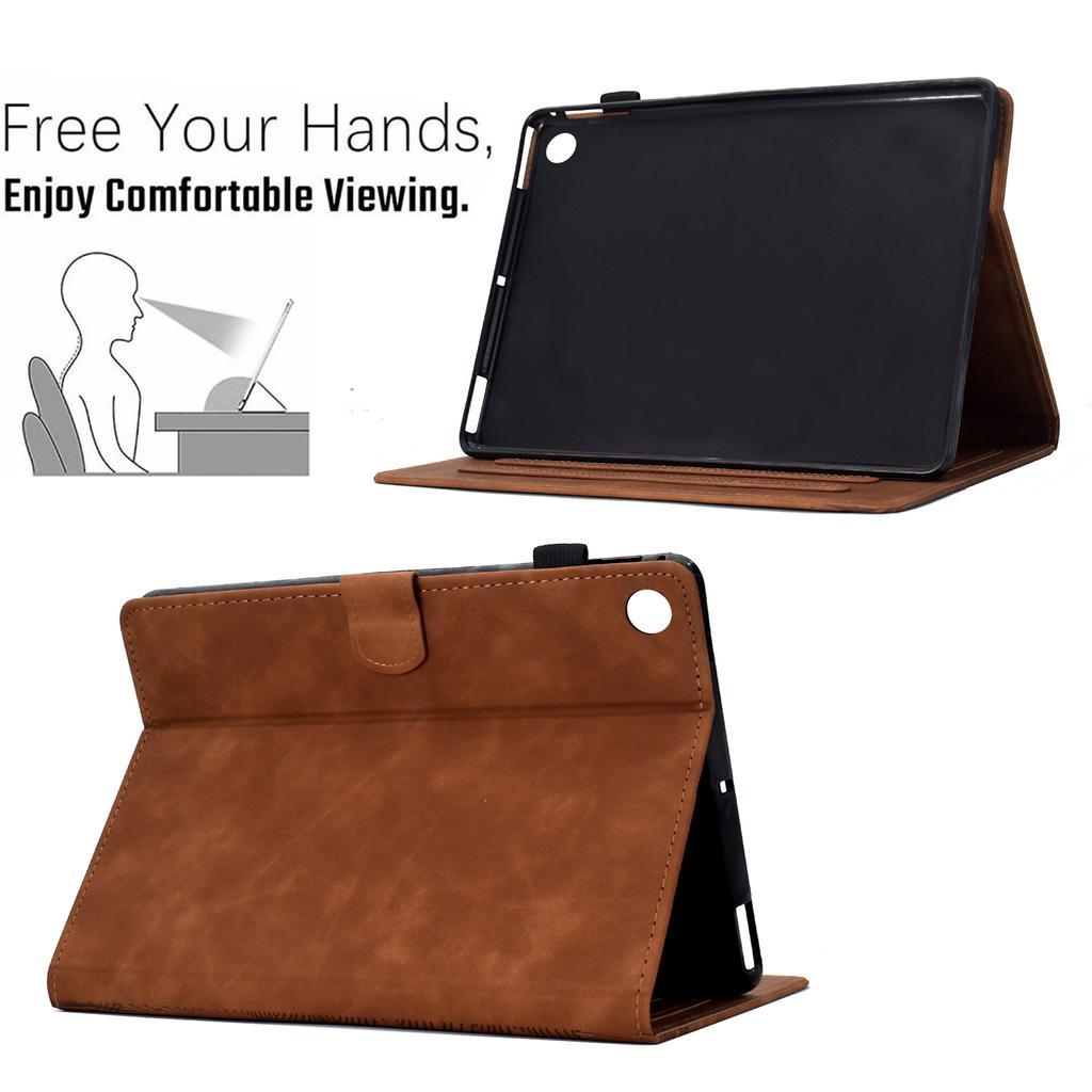 For Lenovo Tab M10 (Gen 3) Case Cats Imprinted PU Leather Card Slots Tablet Cover