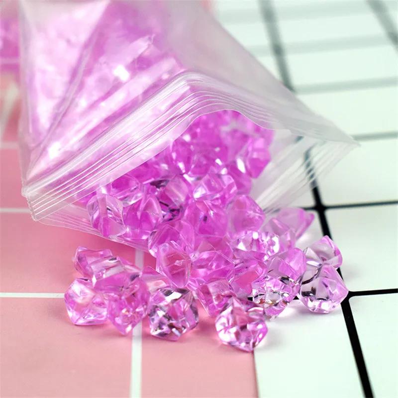 200 Stück Slime Füllanhänger Acryl Simulierte Eiswürfel Kristallstein Transparente Dekoration für DIY Slime Zubehör Lizun Spielzeug Kind
