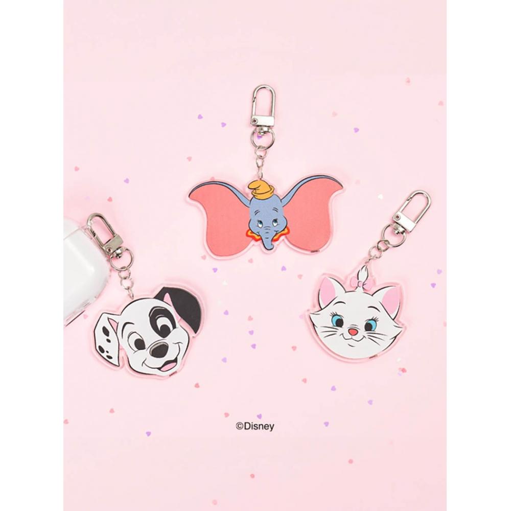 Daiso Disney Animal Acrylic Keyring Mixed (black white) animals (Dalmatians)