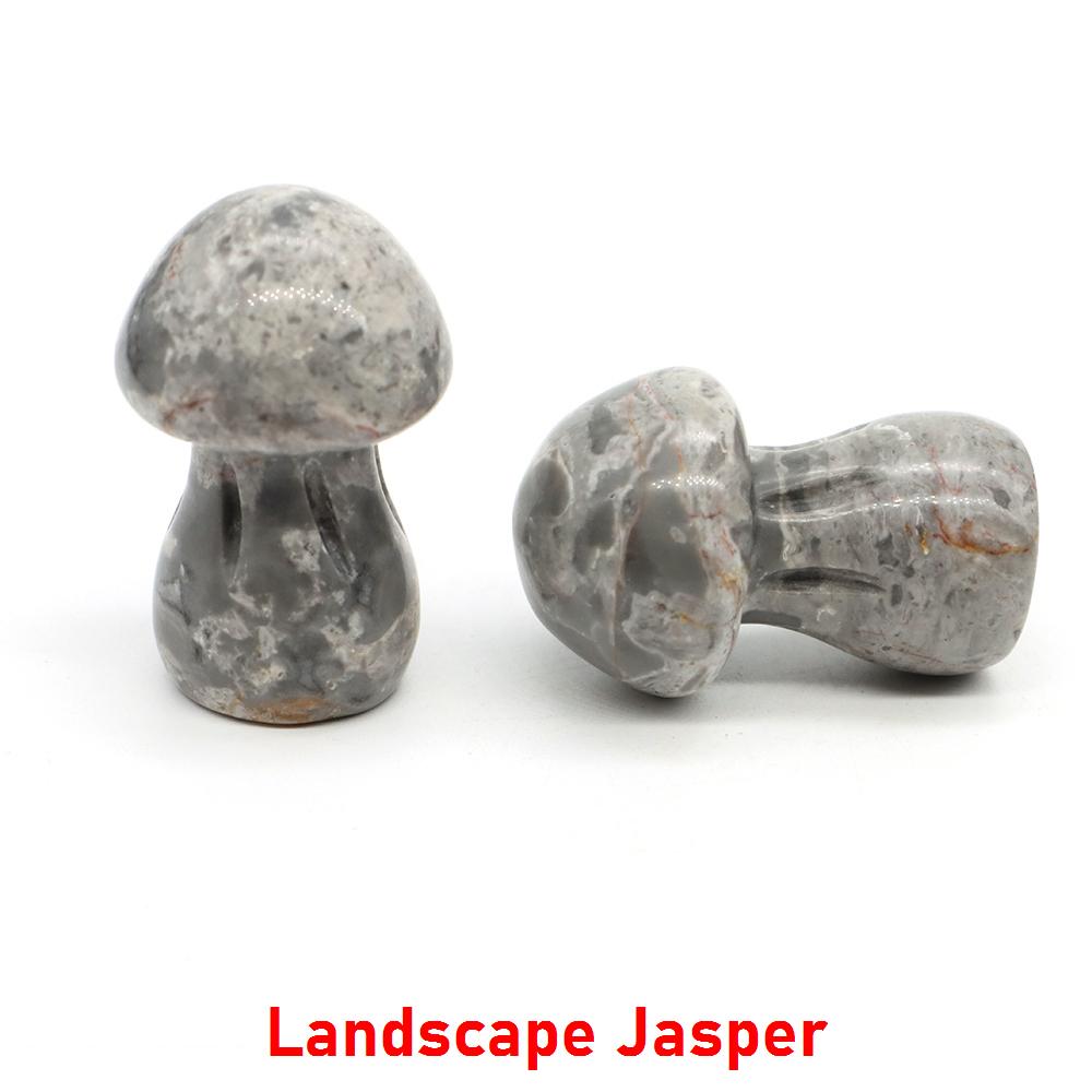 1.5" Natural Crystal Mushroom Gem Quartz Mushroom Mineral Healing Reiki Home Decoration Diy Crafts Gift Aquarium Stone