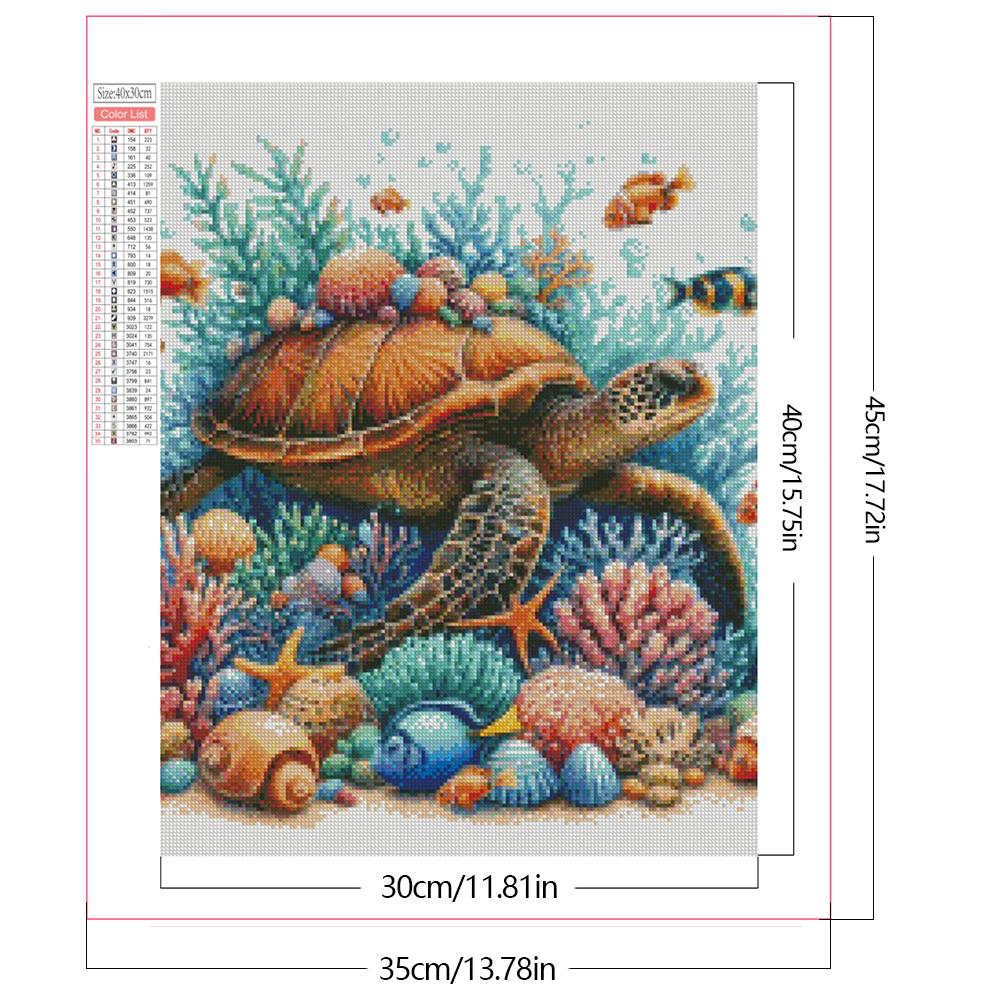 5D DIY Full Square Drill Diamond Painting Sea Turtle Kit Home Decor Art