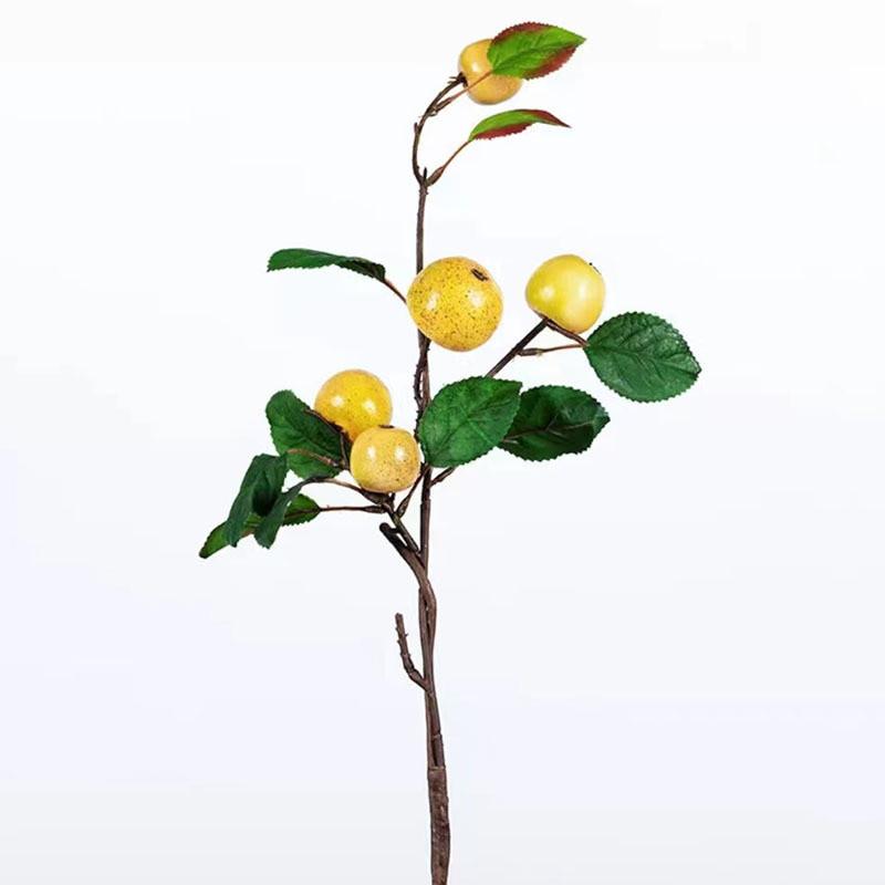 High Tactile Simulation of Small Apple Branches with Leaves Fruit Desktop Decoration Artificial Flowers Symbolizing Safety Fruit Home Decoration