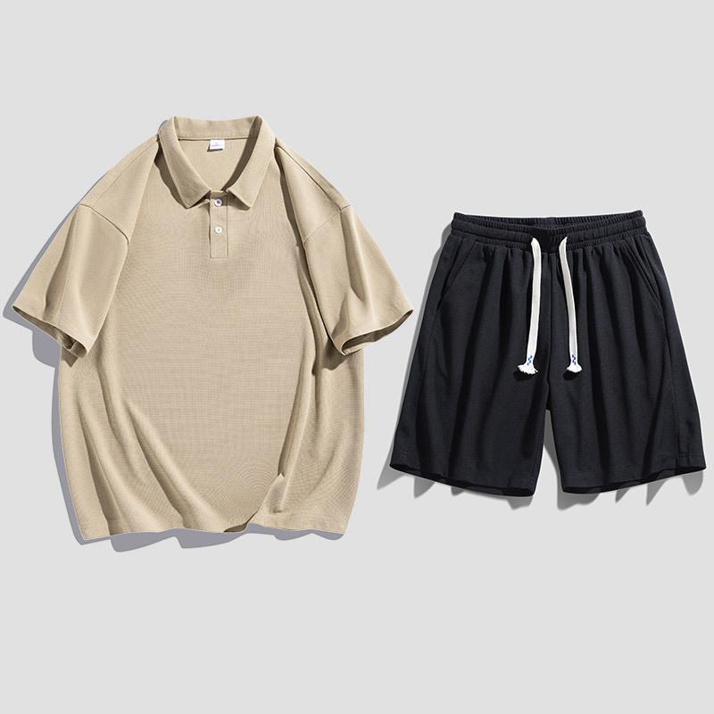

Мужская рубашка повседневный спортивный костюм ПОЛО рубашки и шорты 8XL 8XL хаки