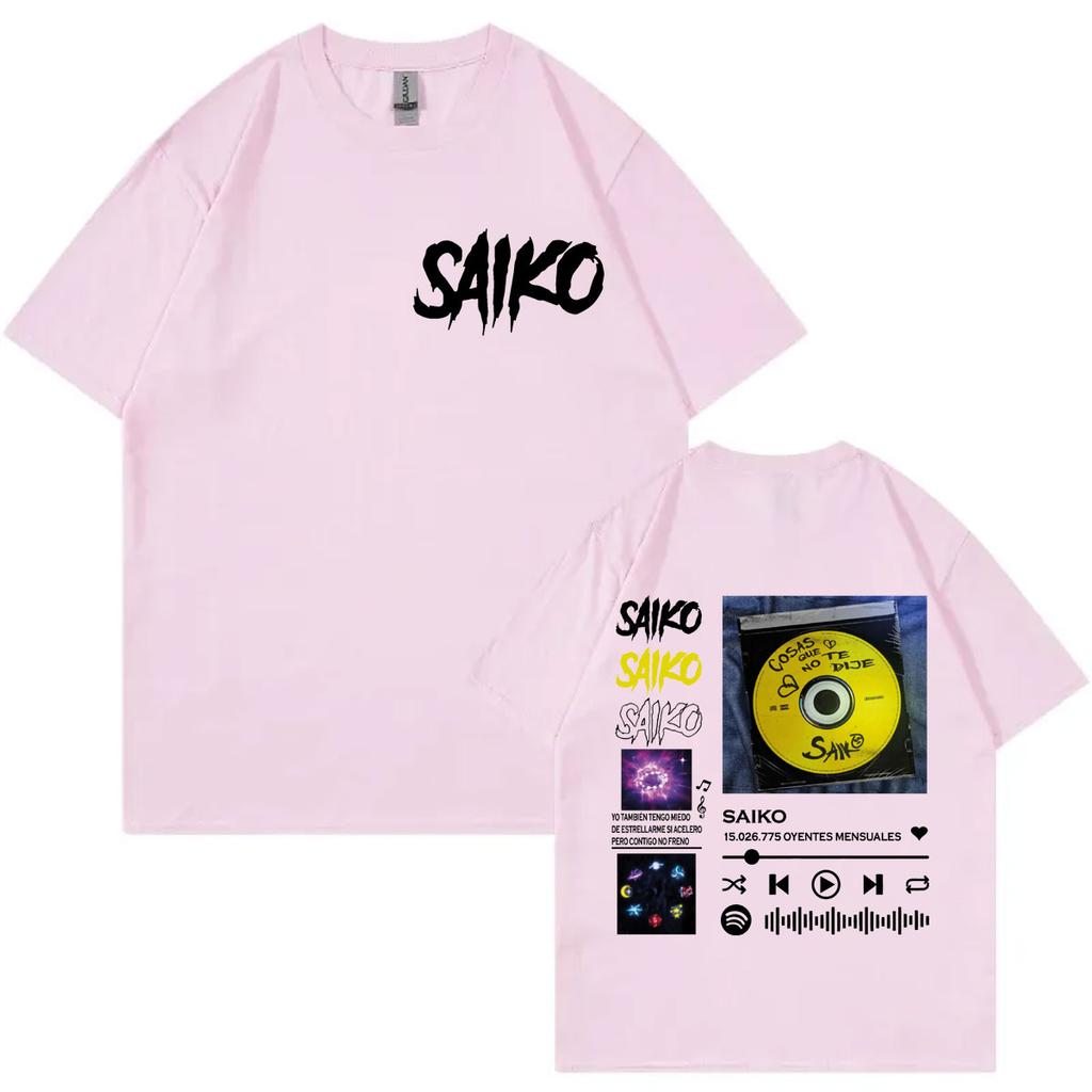 Rapper SAIKO Album Merch T Shirt Fashion Hip Hop Oversized Short Sleeve Tshirt Men Women High Quality Cotton Clothing Tshirts