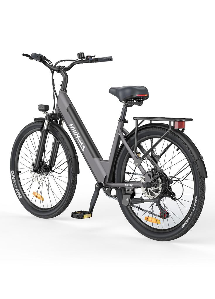 HillMiles MileCity 1 Electric Bicycle 36V 13Ah Battery, 250W Motor, IP65 Waterproof, 26 Inch Tires, 100KM Range E-Bike