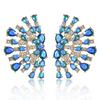 Elegant Geometric Water Crystal Earrings For Women Bridal Jewelry Gift