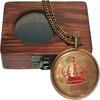 Royal Handicraft Antique Vintage Maritime Victoria London 1920 Pocket Watch In Wooden Box