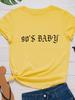 90's Baby Letter Print Women T Shirt Short Sleeve O Neck Loose Women Tshirt Ladies Tee Shirt Tops Clothes Camisetas Mujer
