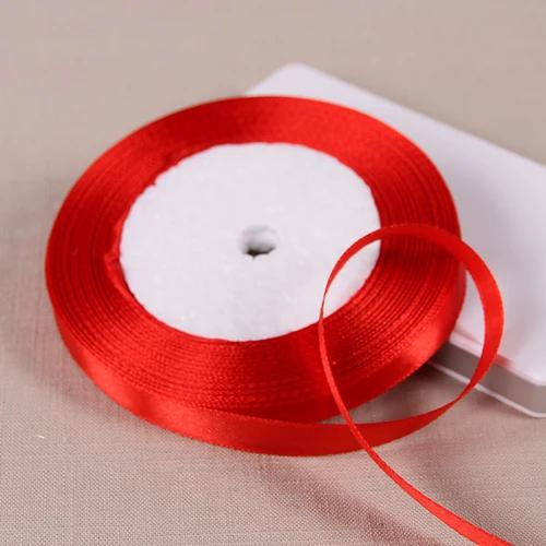10mm Satin Ribbons DIY Wedding Birthday Party Artificial Silk Roses Crafts Supplies Sewing Acces Scrapbooking Material 25Yards