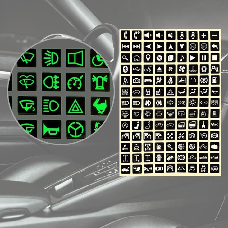 Auto Leuchtende Aufkleber Multifunktions-Tastenaufkleber Schalter Beschriftungsaufkleber