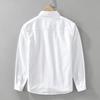 Korean Fashion Men Long Sleeve Shirt Street Style Stripes Patchwork Shirt Spring and Autumn Pure Cotton Casual Tops Youth White Shirt