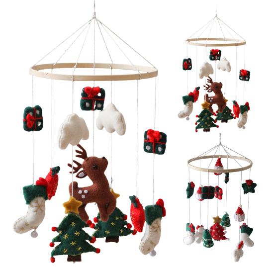 Weihnachtskrippen Mobile Handgemachtes Feiertags-Kinderzimmerdekor mit Rentierbaum Weich
