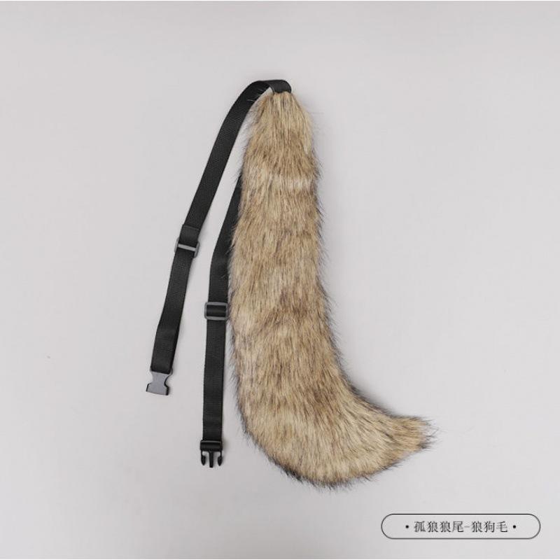 Cat Ear Headband Wolf Tail Set - Plush Animal Ear Hair accessory Kit with Fox Ears, Cosplay Furry Costume Props