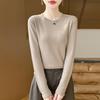 YYFS Women's Fashion Casual Solid Color Print Spring Fall Long Sleeve O-Neck Pullovers & Long Sleeves