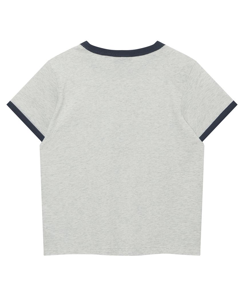 Syupeodeulai Women'S Logo Ringer T-Shirt 2 Light Grey Sdfiscq66Lgr