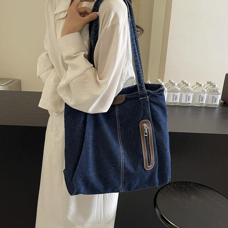 Casual Large-capacity Denim Tote Bag Versatile Shoulder Bag
