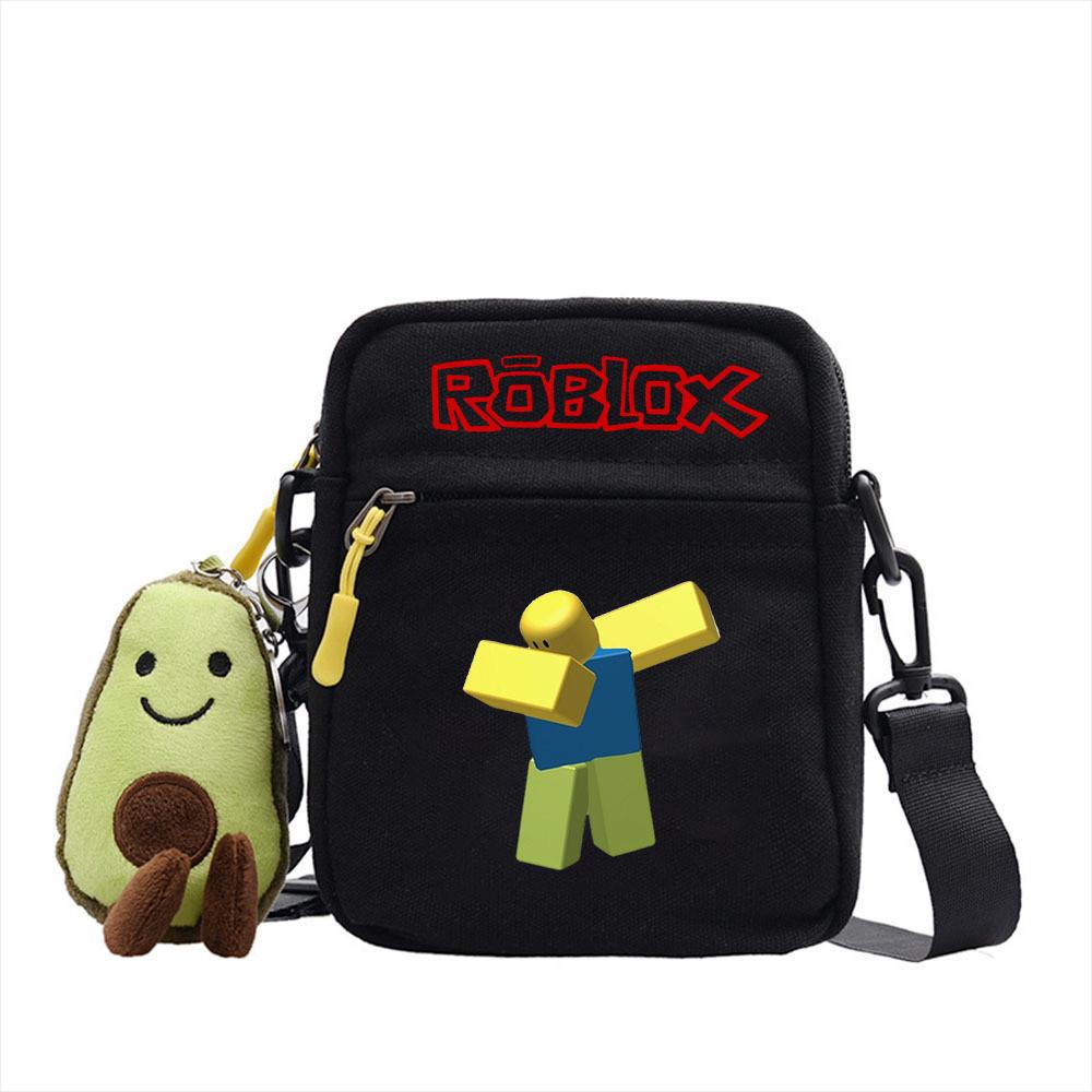 Plátěná taška přes rameno Roblox s potiskem herní postavičky pro běžné cestování a do školy