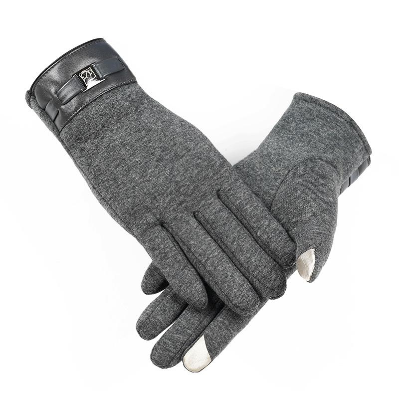 Warm Gloves In Autumn and Winter Touch Screen for Men's Non Reflective Velvet Gloves for Outdoor Riding Sports Plus Velvet Cold Proof Gloves